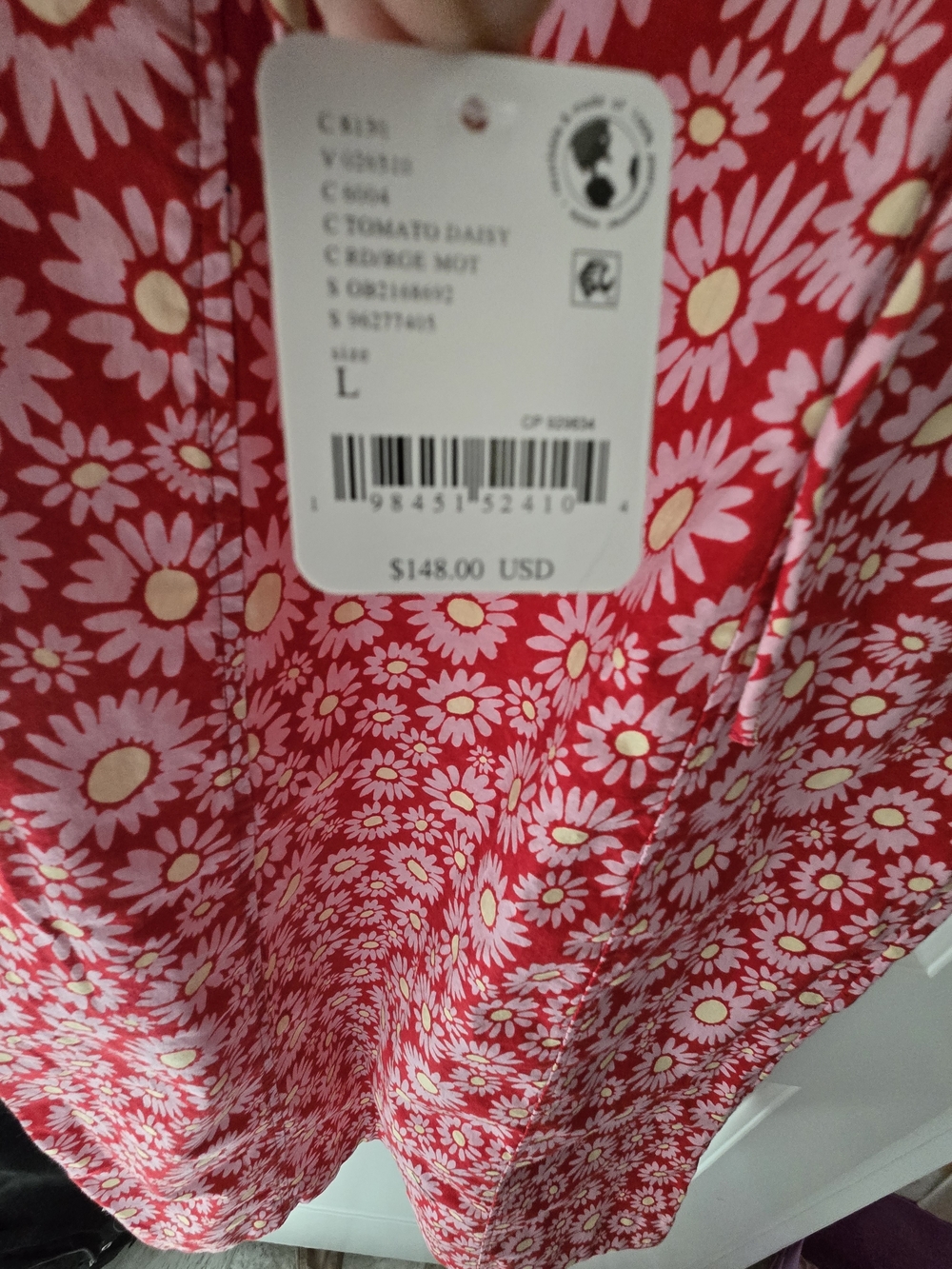Free People Tomato Daisy Red and Pink Midi Dress